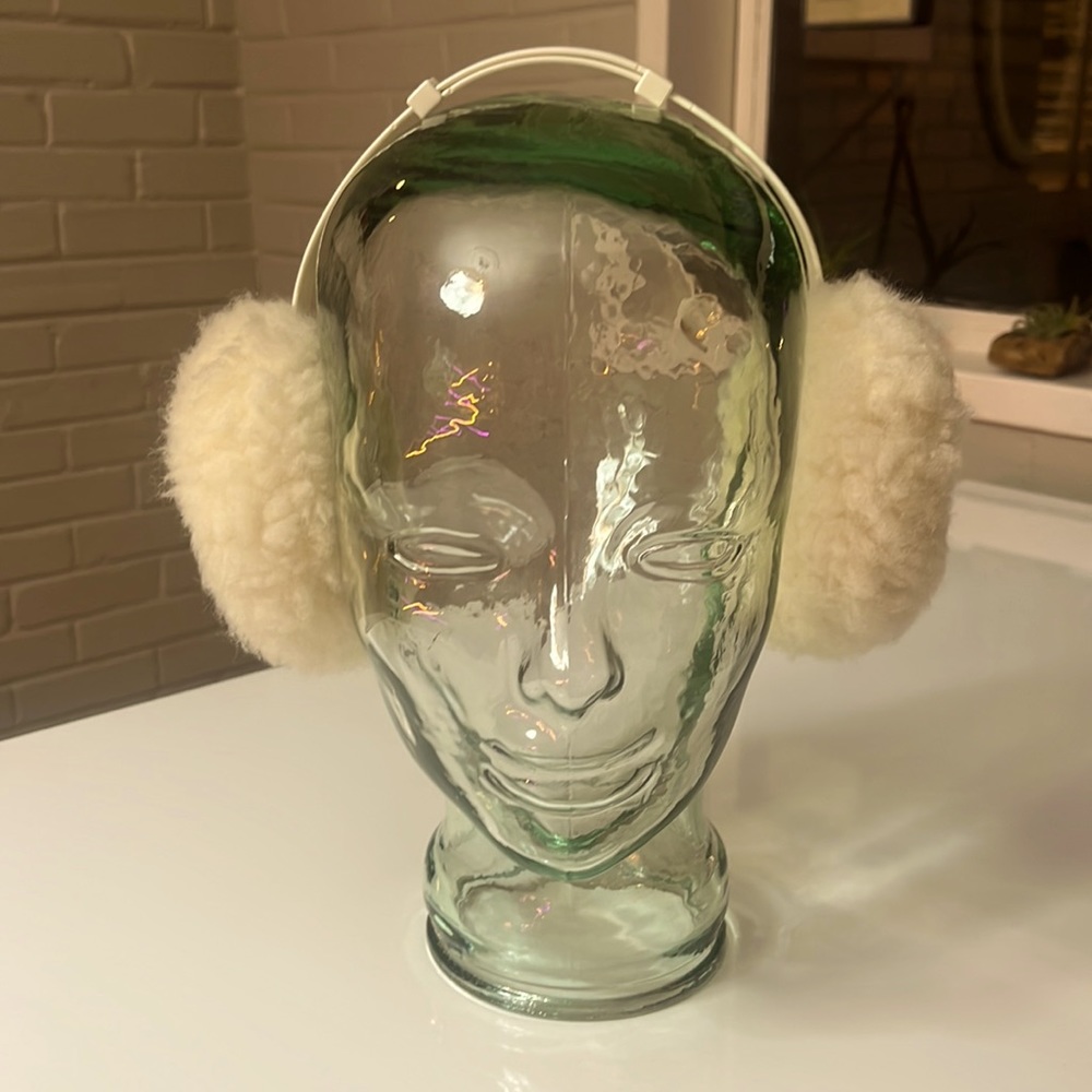 Vintage lambs wool ear muffs